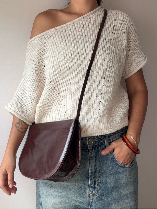 Stuart Weitzman Handbags - Vintage Stuart Weitzman Brown Leather Crossbody Bag